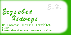 erzsebet hidvegi business card